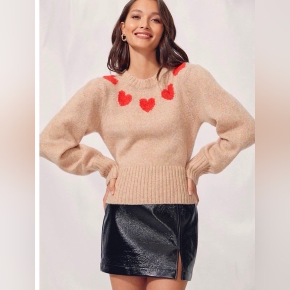 Wilfred •  Poesy Hearts ❤️ ❤️ ❤️ Sweater | Cashmere Blend